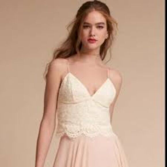 Jenny Yoo Lace Bridal Crop Top Overlay Size 16 - Picture 1 of 7